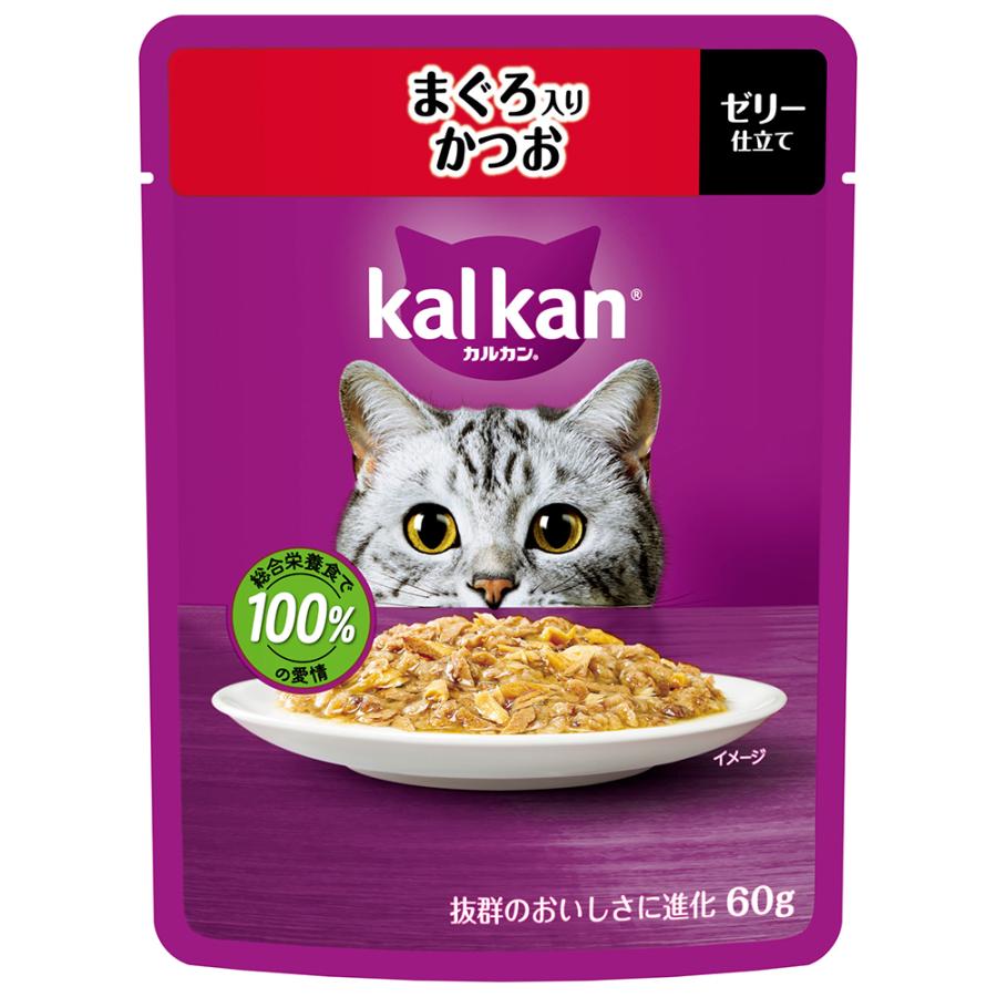 【ネコポス対応 12】マース ジャパン カルカン　パウチ まぐろ入りかつお 60g 【ｍ特】