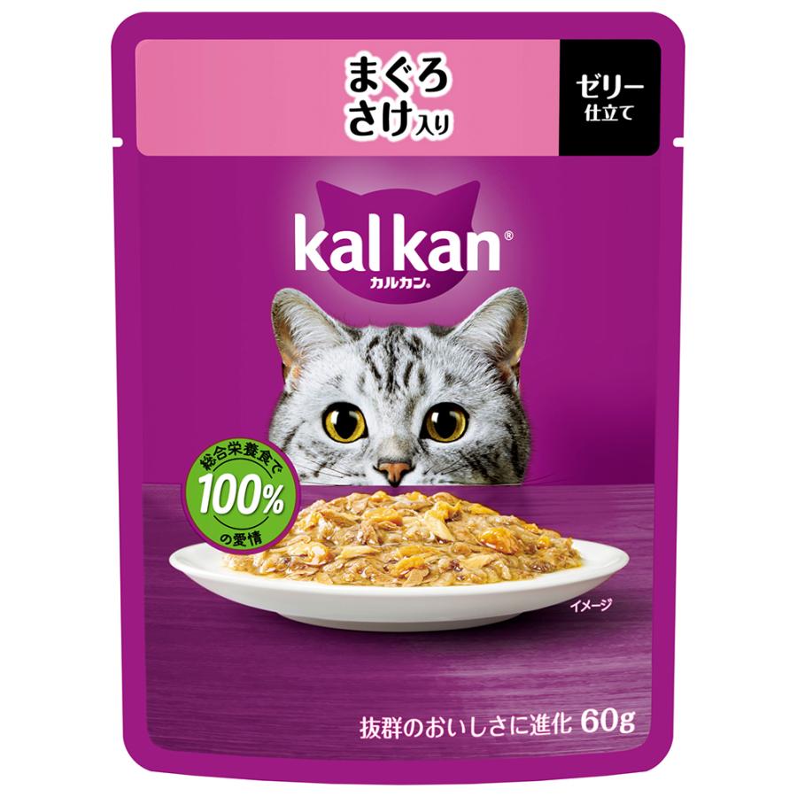 【ネコポス対応 12】マース ジャパン カルカン パウチ まぐろ さけ入り 60g 【ｍ特】