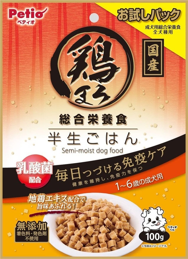 Petio(ペティオ)  鶏まろ 総合栄養食 半生ごはん 1～6歳の成犬用 100g