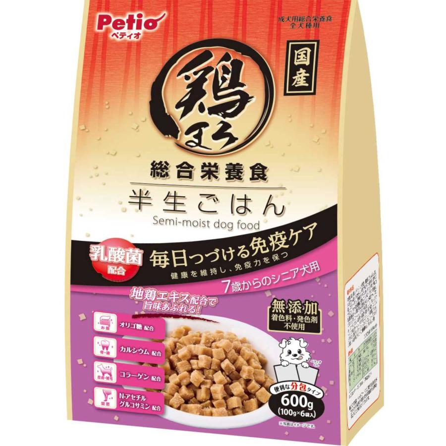 Petio(ペティオ)  鶏まろ 総合栄養食 半生ごはん 7歳からのシニア犬用 600g