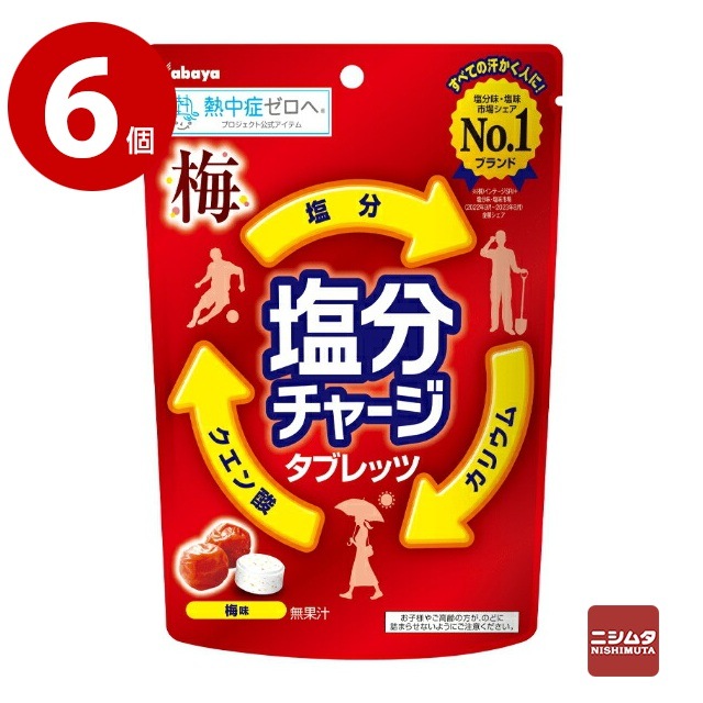 カバヤ　塩分チャージタブレッツ　梅　81g×6個