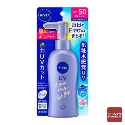 花王 ニベア UV ウォータージェル ポンプ 140g 50+50UV UVカット 日焼け止め