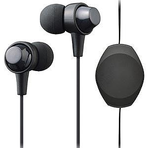 maxell カナル型ヘッドホン巻き取りリールタイプ「+FiT」MXH-C110RBK ブラック