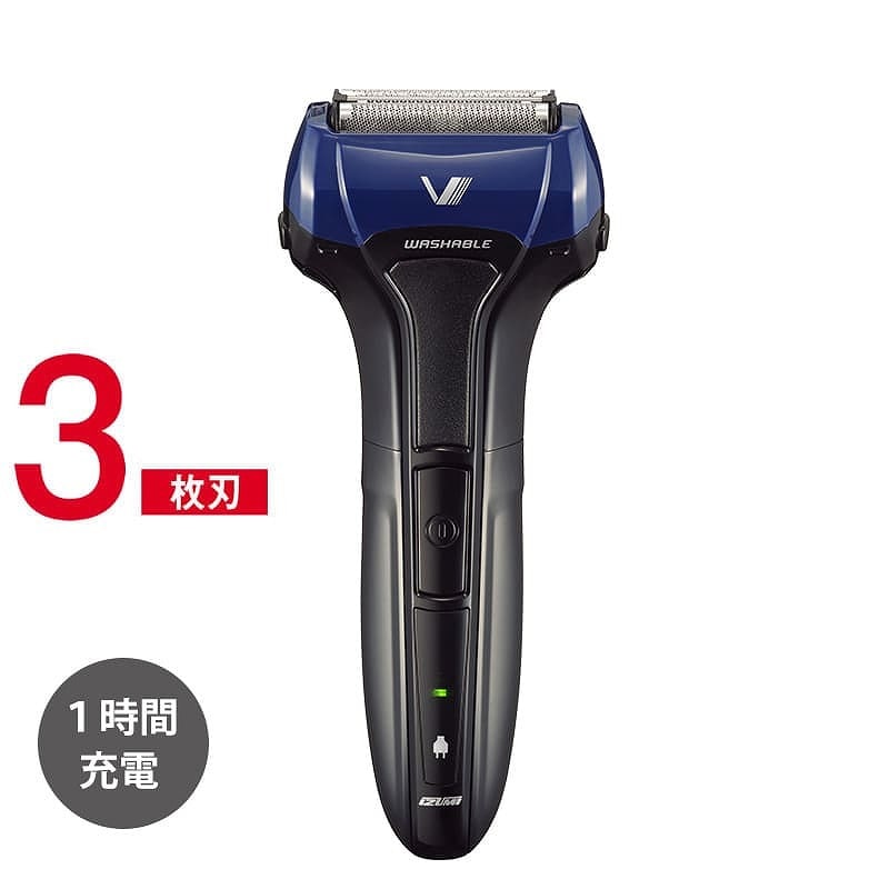 マクセルイズミ ソリッドシリーズ 3枚刃モデル 1時間充電仕様 IZF-VH534G-A ネイビー
