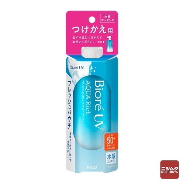 花王 ビオレ UV アクアリッチ ウォータリーエッセンス フレッシュパウチ つけかえ用 120g SPF50+ 日焼け止め
