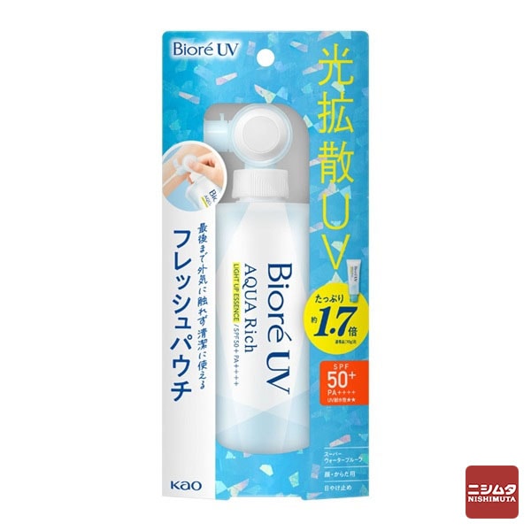 花王 ビオレ UV アクアリッチ ライトアップエッセンス フレッシュパウチ 120g SPF50+ 日焼け止め