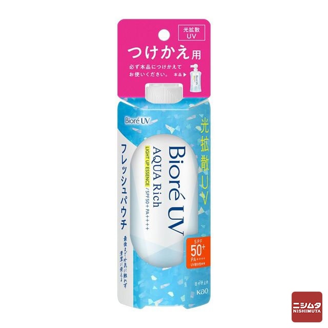 花王 ビオレ UV アクアリッチ ライトアップエッセンス フレッシュパウチ つけかえ用 120g SPF50+ 日焼け止め