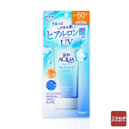 ロート製薬 スキンアクア スーパーモイスチャー UVエッセンス 80g SPF50+ 日焼け止め UV