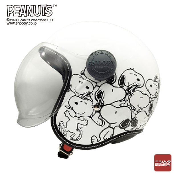 アークス スヌーピーデザインヘルメット スヌーピーカーニバル シールド付き ホワイト SNJ-117 スヌーピー ヘルメット