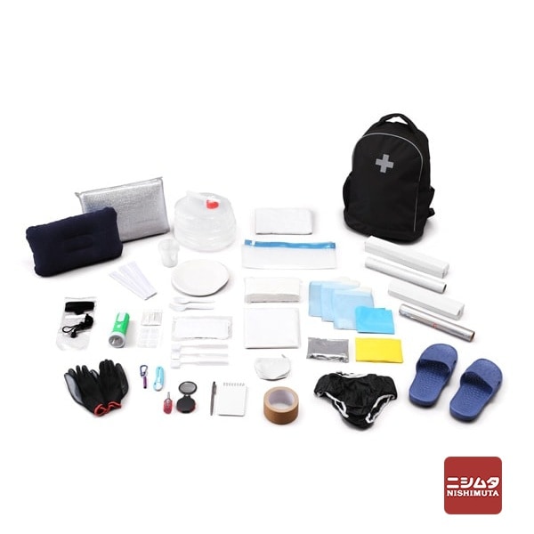 アイリスオーヤマ 防災リュックセット33点 ブラック BRS-33 リュック 消耗品 防災 持ち運び 簡易 防災リュック 【ｍ特】