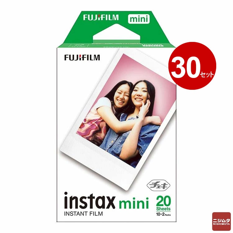 富士フイルム FUJIFILM チェキ instax mini ホワイト チェキmini用 インスタントフィルム　 20枚入り× 【30個セット】