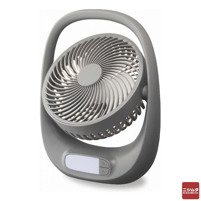 ドウシシャ 【新品・外箱に少々難あり】　PORTABLE FAN グレー FBZ-160B GY ポータブル ファン 扇風機