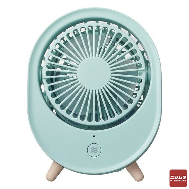 ドウシシャ 【新品・外箱に少々難あり】　アイスパック付き 充電式 デスクファン ブルー CFW-83B BL ファン 扇風機