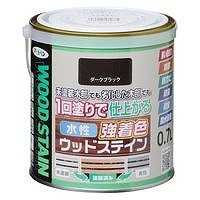 アサヒペン 水性強着色 ウッドステイン ダークブラック 0.7L