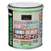アサヒペン 水性強着色 ウッドステイン ダークブラック 1.6L
