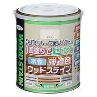 アサヒペン 水性強着色 ウッドステイン ホワイト 1.6L