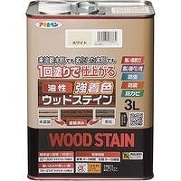 アサヒペン 油性強着色 ウッドステイン　ホワイト 3L