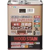 アサヒペン 油性強着色 ウッドステイン　ブラック 3L