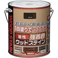 アサヒペン 油性強着色 ウッドステイン　ブラック 1.6L