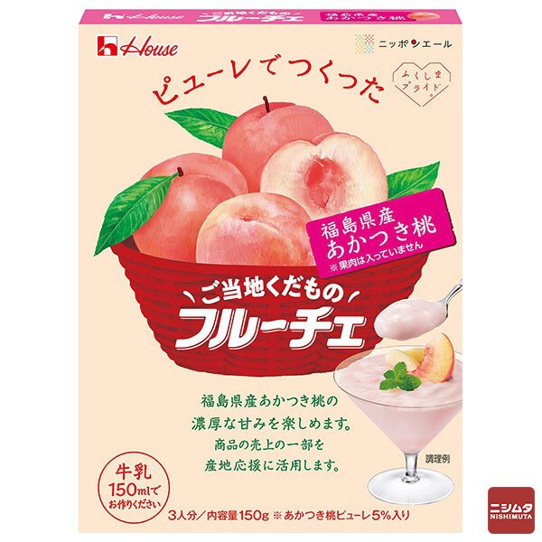 ハウス食品　ご当地くだもの　フルーチェ　福島県産あかつき桃　150g