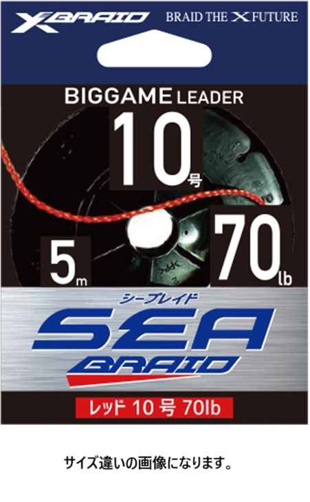 エックスブレイド X-Braid シーブレイド SEA BRAID ハンガーパック 5m 10号 レッド