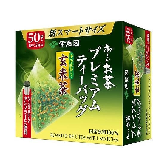 伊藤園 お～いお茶 プレミアムティーバッグ 宇治抹茶入り玄米茶 50袋