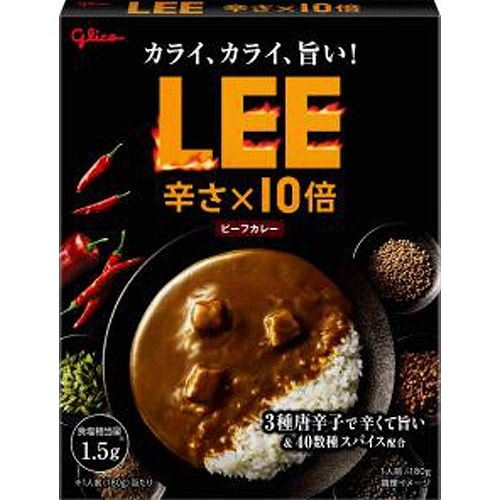 江崎グリコ ビーフカレー LEE 辛さ×10倍 180g | レトルトカレー