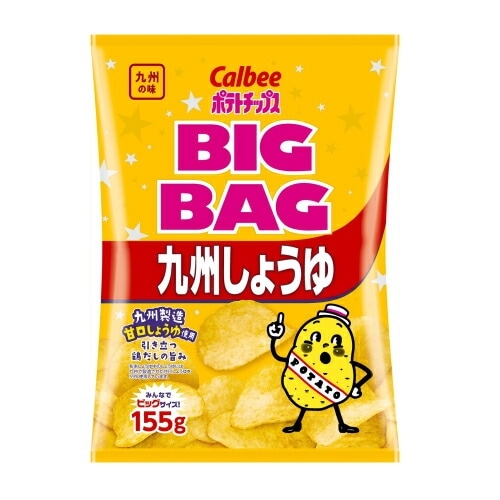 カルビー　ＢＩＧＢＡＧ　ポテトチップス　九州しょうゆ　155g