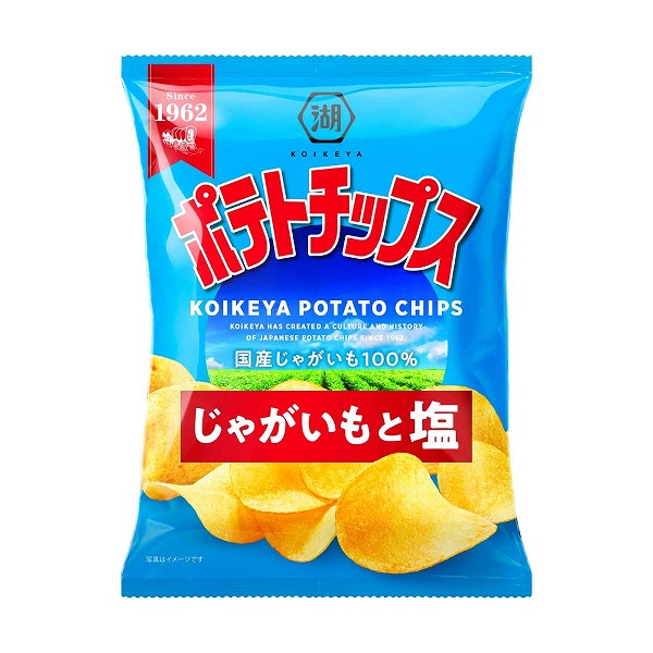 湖池屋　ポテトチップス　じゃがいもと塩　55ｇ 【ｍ特】