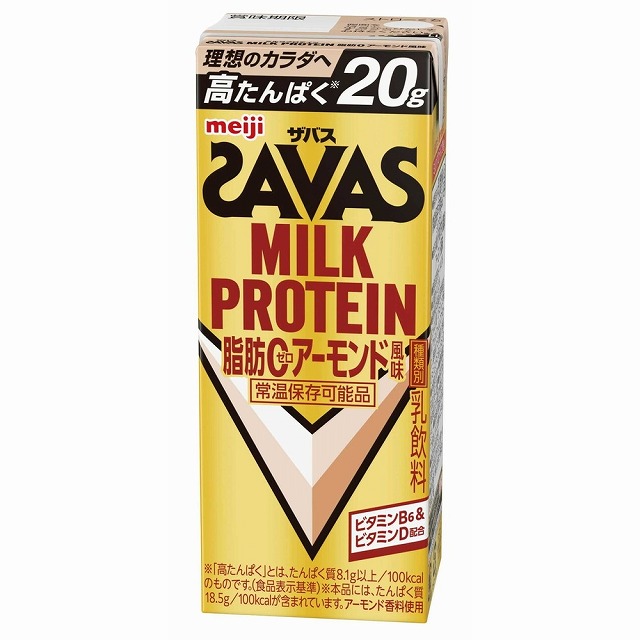 明治　ザバス　MILK　PROTEIN　脂肪0　アーモンド風味　200ml　プロテイン飲料　栄養補給