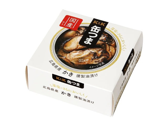 K&K 缶つま 広島県産 かき燻製油漬け 60g