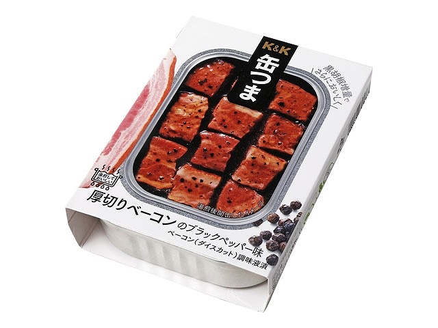 K&K 缶つま 厚切りベーコンのブラックペッパー味 105g