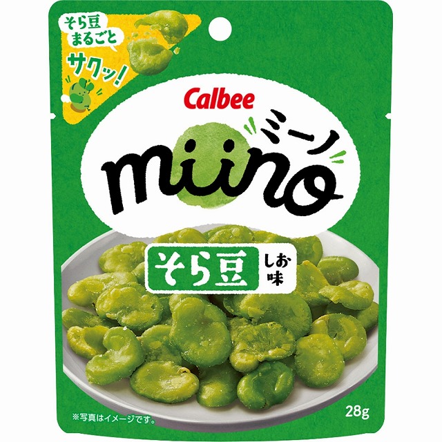 カルビー　ｍｉｉｎｏ　そら豆しお味　28g