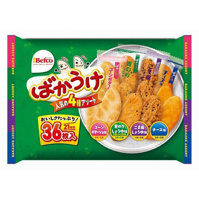 栗山米菓　ばかうけアソート　36枚入