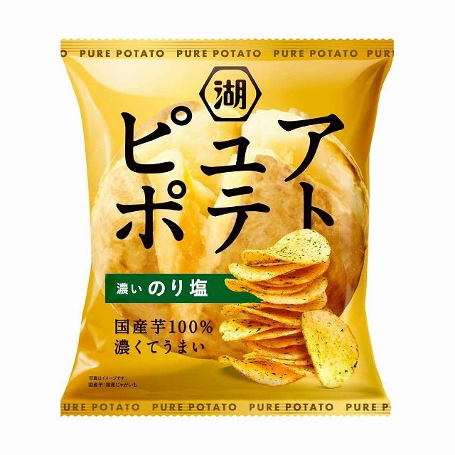 湖池屋　ピュアポテト　濃いのり塩　52g　お菓子　ポテトチップス