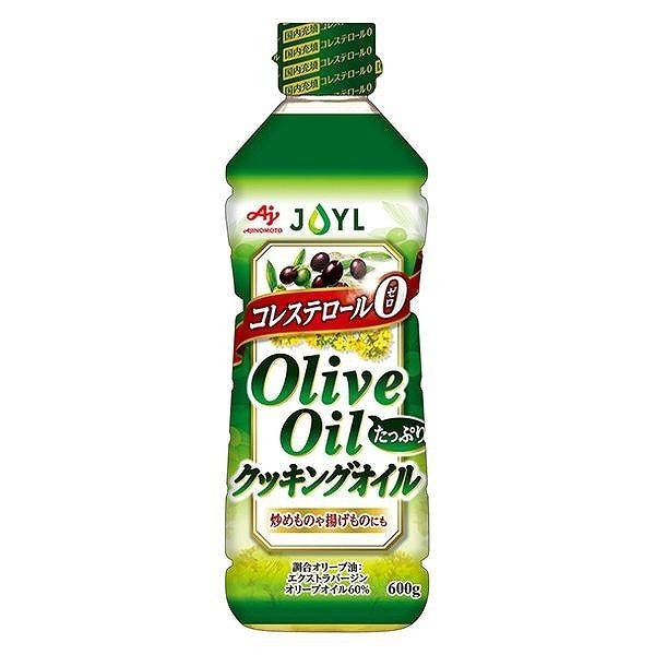 J-オイルミルズ AJINOMOTO オリーブオイルたっぷりクッキングオイル 600g UDエコペット