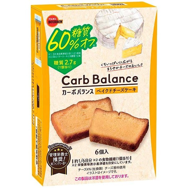 ブルボン　カーボバランス　ベイクドチーズケーキ　6個
