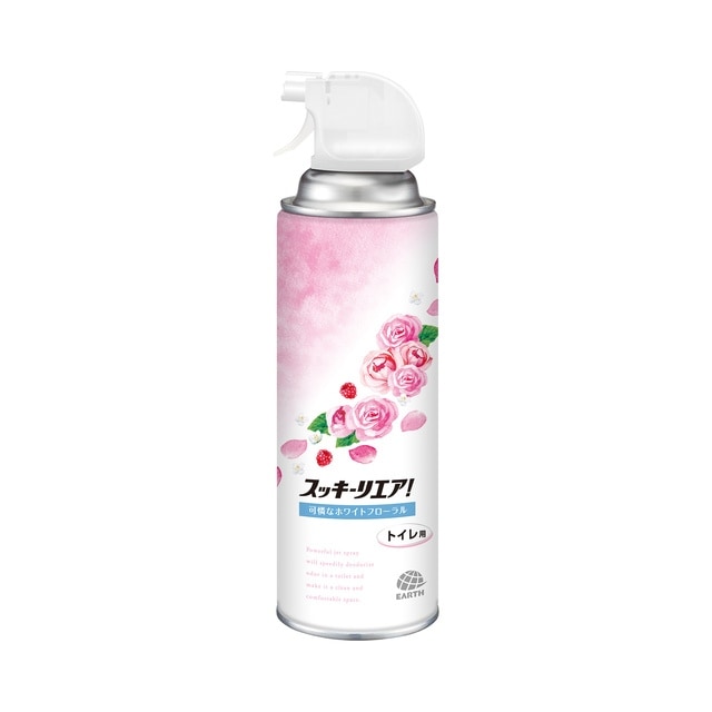 アース製薬　スッキーリエア！　トイレ用　可憐なホワイトフローラル　350ml　消臭芳香剤