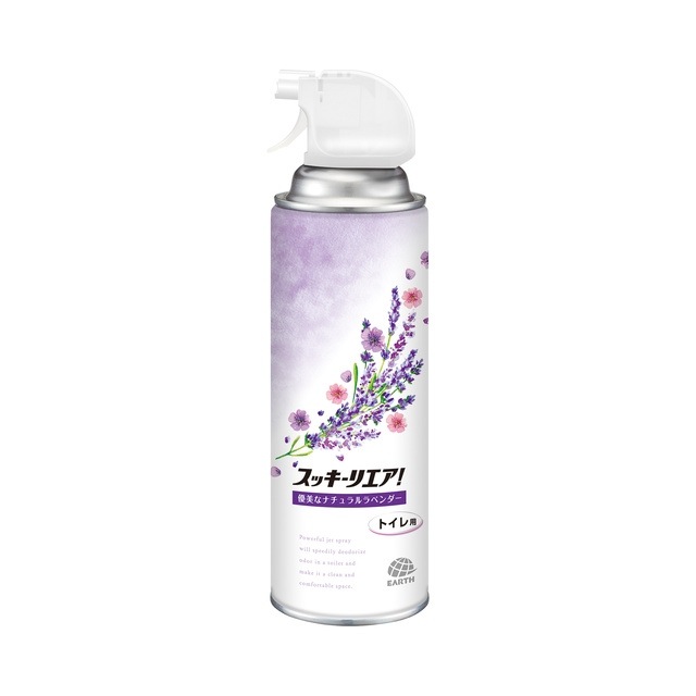 アース製薬　スッキーリエア！　トイレ用　優美なナチュラルラベンダー　350ml　消臭芳香剤