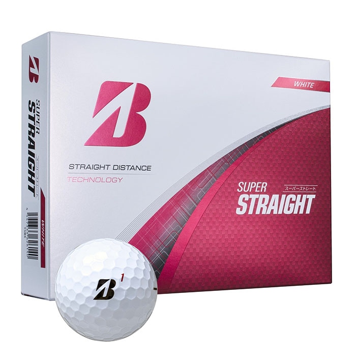 ブリヂストンゴルフ スーパーストレート 25WH 12P ゴルフボール 1ダース 12個入り ホワイト