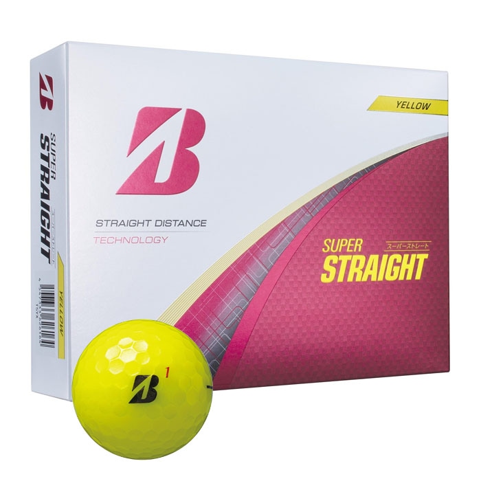 ブリヂストンゴルフ スーパーストレート 25YE 12P ゴルフボール 1ダース 12個入り イエロー