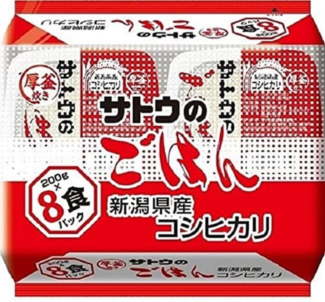 サトウ食品  サトウのごはん  新潟県産コシヒカリ 200g×8