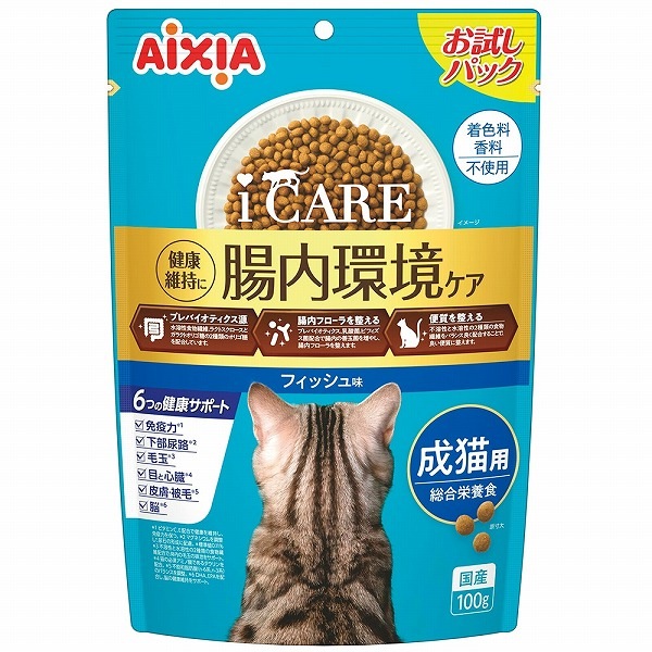 アイシア i CARE キャットドライ フィッシュ味 100g 成猫用 キャットフード