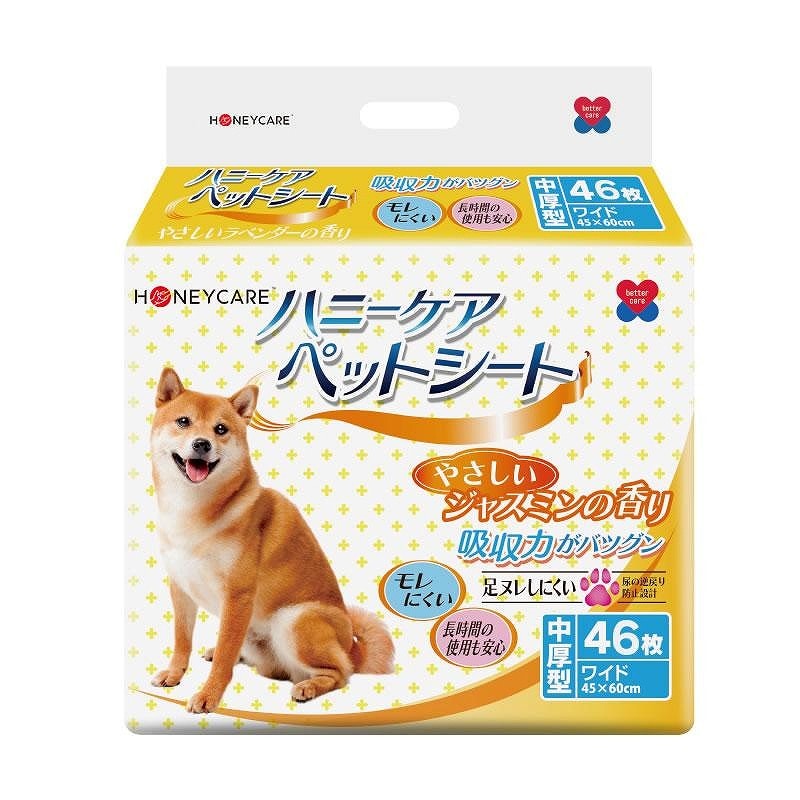 ハニーケア ペットシート ジャスミンの香り（ワイド）46枚