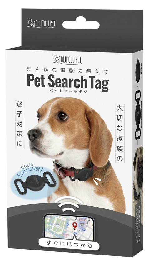 OLU’OLU PET  ペットサーチタグ  ブラック  IB-366