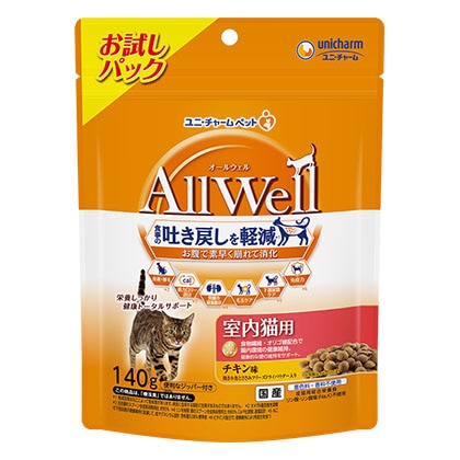 ユニ・チャーム AllWell 室内猫用 チキン味 フリーズドライパウダー 140g