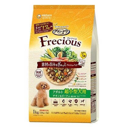 ユニ・チャーム グラン・デリ フレシャス アダルト 超小型用 チキン&ビーフ フリーズドライ 1kg