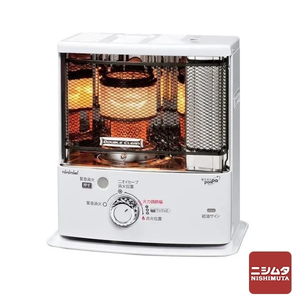 トヨトミ　 反射形 遠赤効果 ダブルクリーン 石油ストーブ RC-S2824 (W)　【送料無料　同梱不可】