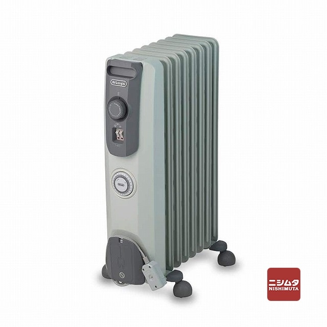 デロンギ　オイルヒーター　ホワイト×ストーングレー　24時間タイマー付き　RHJ10F0812-SG【同梱不可】