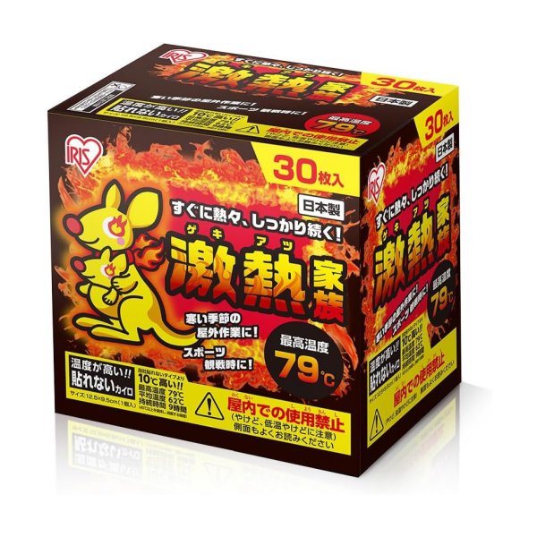 アイリスオーヤマ　カイロ　激熱家族　貼れないレギュラー　30個入
